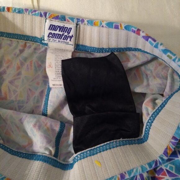 Vintage Spandex Pattern Workout Cycling Shorts - Picture 8 of 8